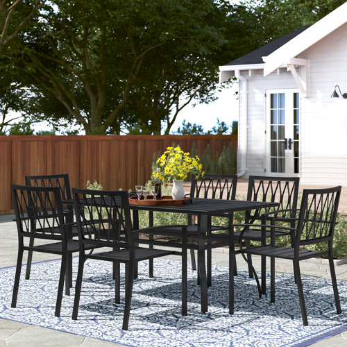 Lark Manor 6 Person Rectangular Outdoor Dining Set & Reviews Wayfair